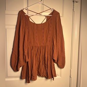 American Eagle Burnt Orange Blouse